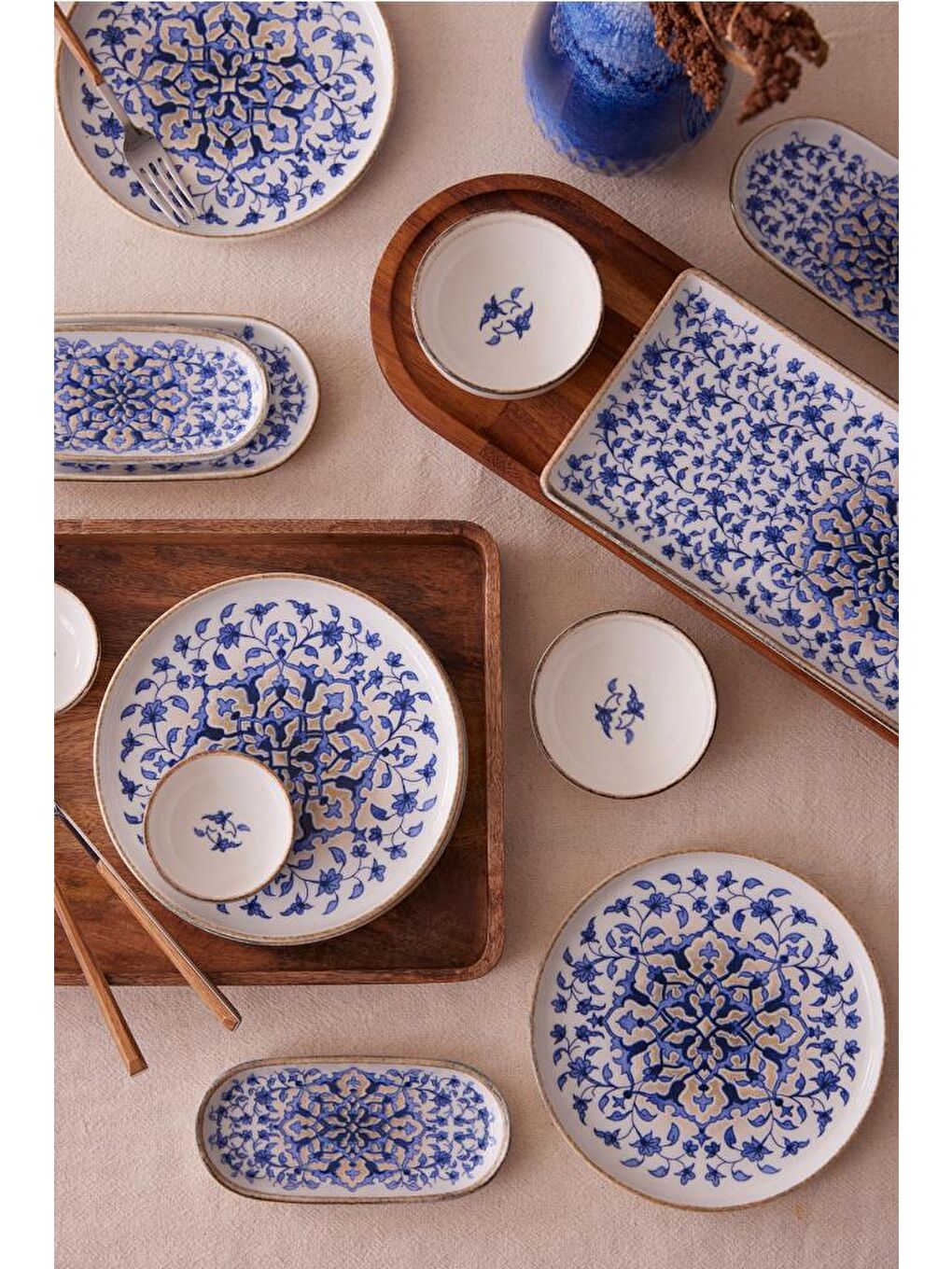 Beyaz Bone Nordic 15 Parça 6 Kişilik Kahvaltı Takımı 8792-1