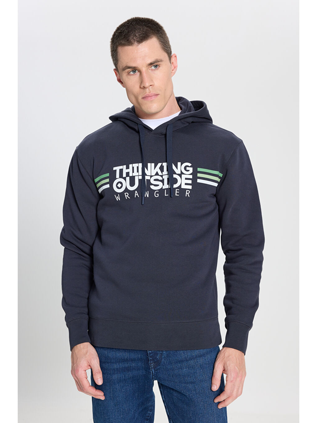 Regular Fit Normal Kesim Kapüşonlu İçi Polarlı Antrasit Sweatshirt-2