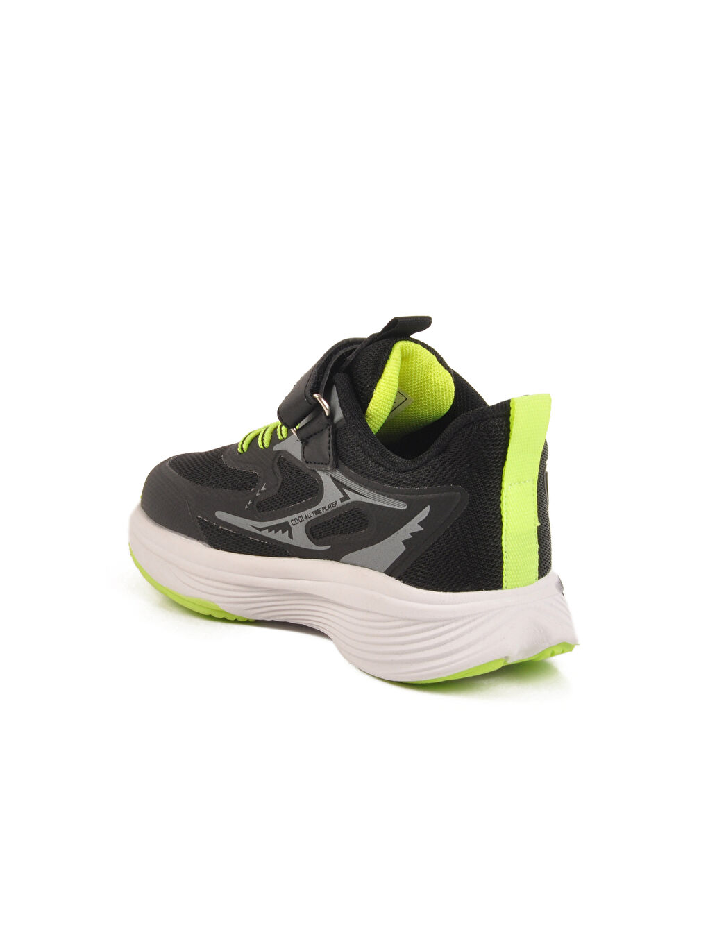 Siyah Cırtlı Fileli Hafif Esnek Çocuk Spor Ayakkabı Silva F-3