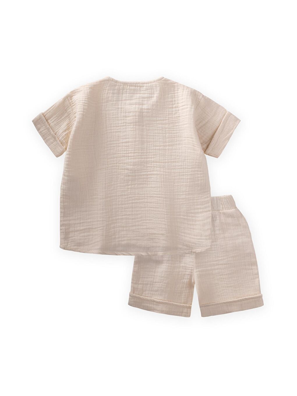 Ekru Erkek Çocuk Müslin Takım-1