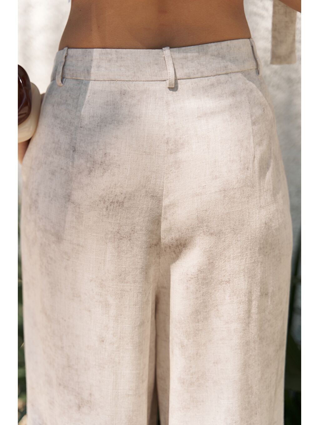 Bhioctoria Bej Straplez Crop Pantolon Takım-7