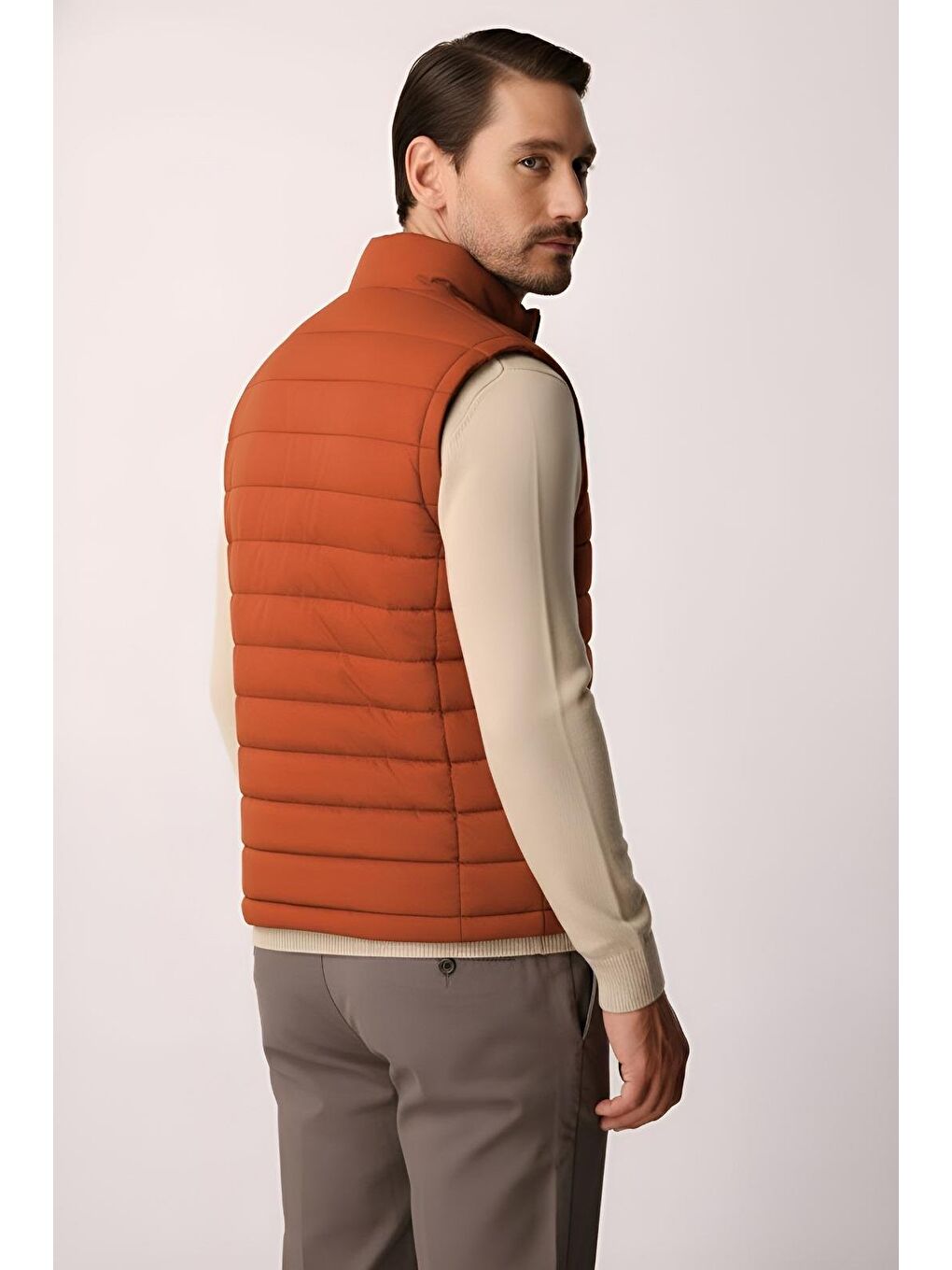 Kahverengi Erkek Kiremit Şişme Yelek-1