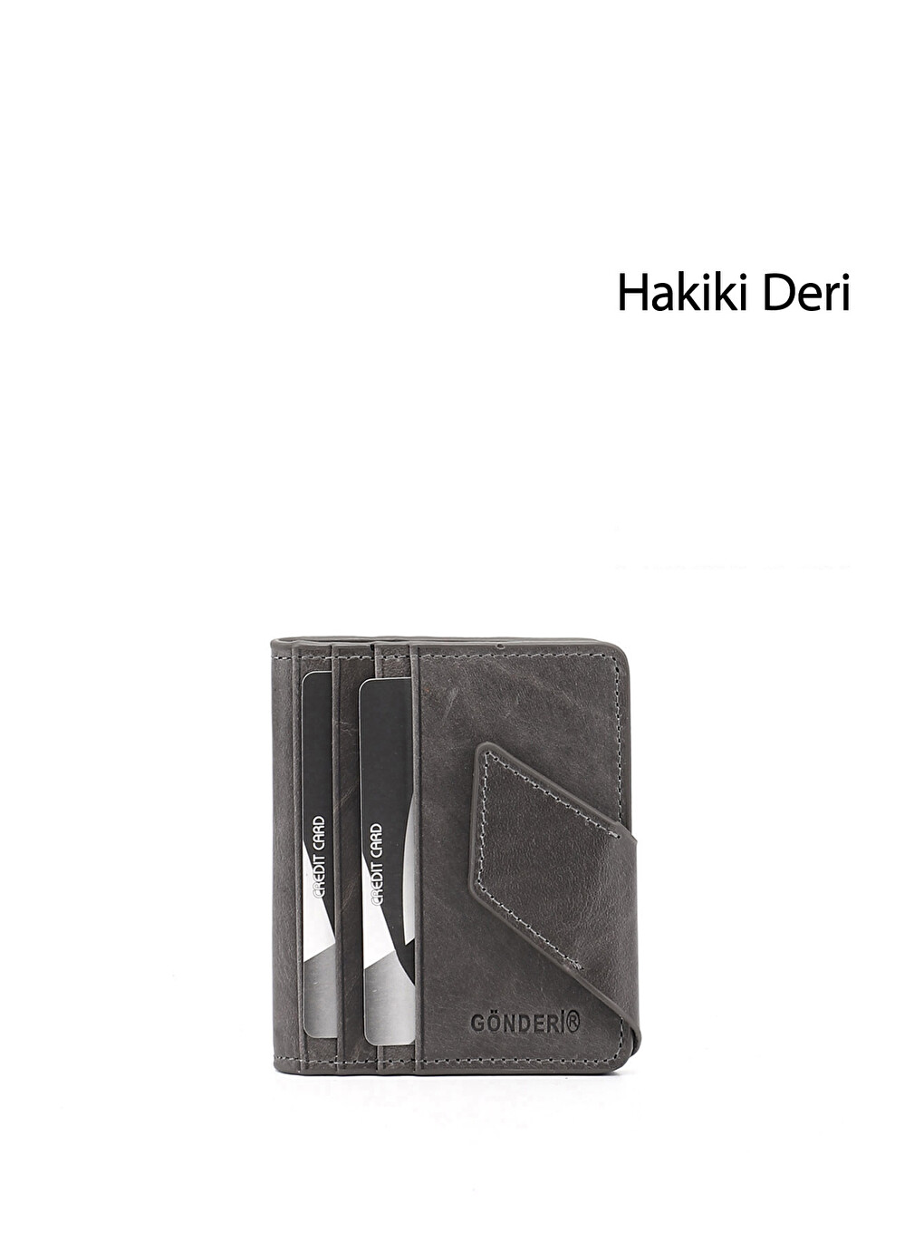 Gri GRİ Hakiki Deri Unisex Kartlık