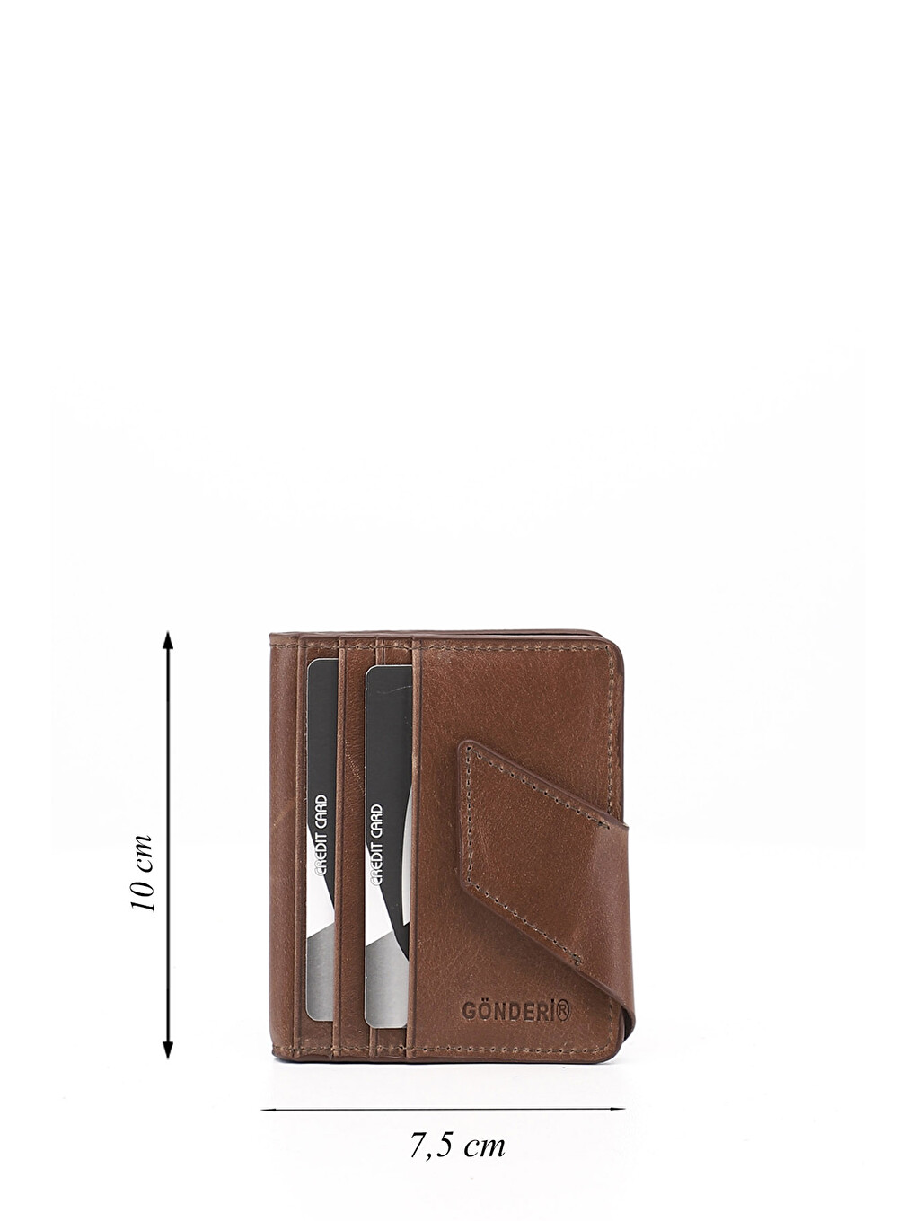 Kahverengi TABA Hakiki Deri Unisex Kartlık-1