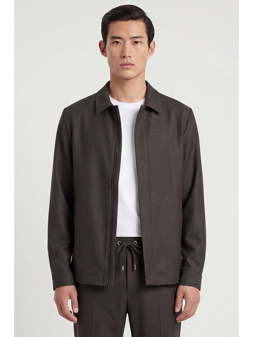 Kahverengi Giotelli Kahve Yün Karışımlı Elastan İçerikli Erkek Spor Takım Elbise-1