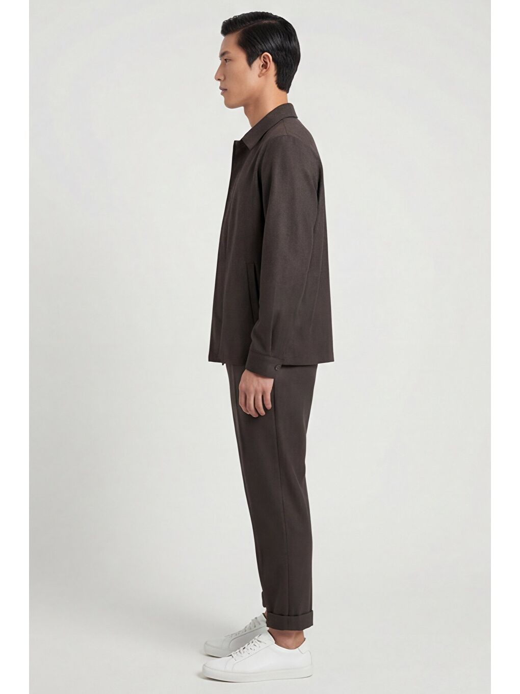 Kahverengi Giotelli Kahve Yün Karışımlı Elastan İçerikli Erkek Spor Takım Elbise-2
