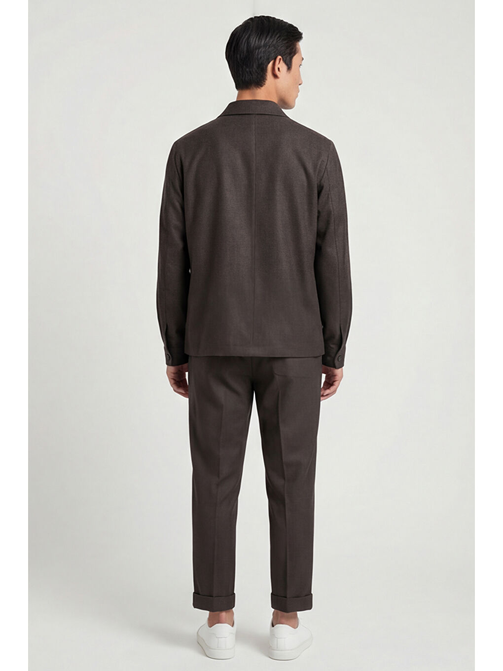 Kahverengi Giotelli Kahve Yün Karışımlı Elastan İçerikli Erkek Spor Takım Elbise-3