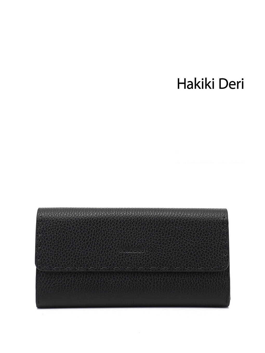 Siyah Kadın SİYAH Yatay Hakiki Deri Cüzdan