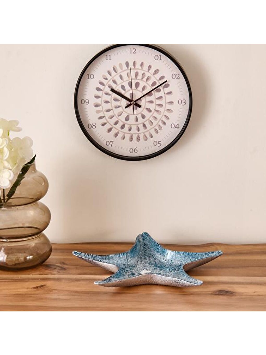 Deco Seaside Dekoratif Tabak - Turkuaz - 35 cm