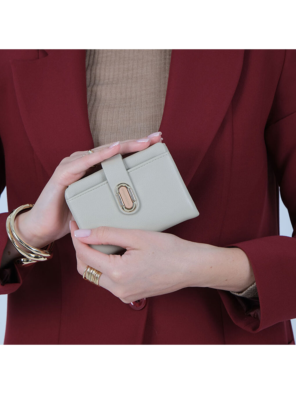 Kadın SP1199-M205 SILVER POLO Cüzdan & Kartlık Bej-1