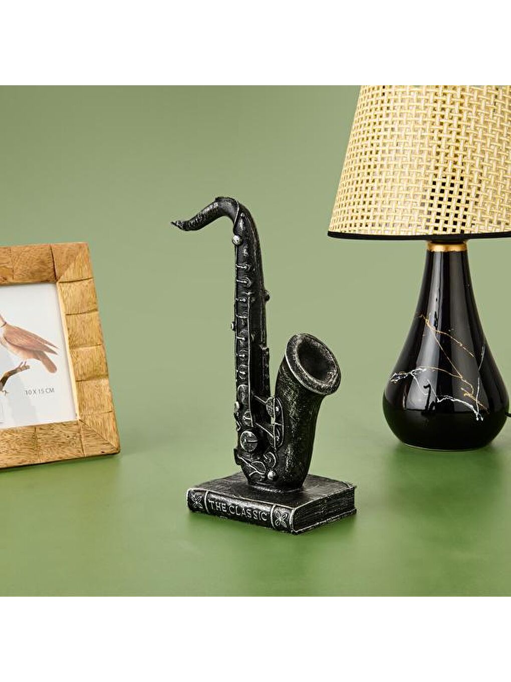 Siyah Deco Saksafon Dekor - 27 cm