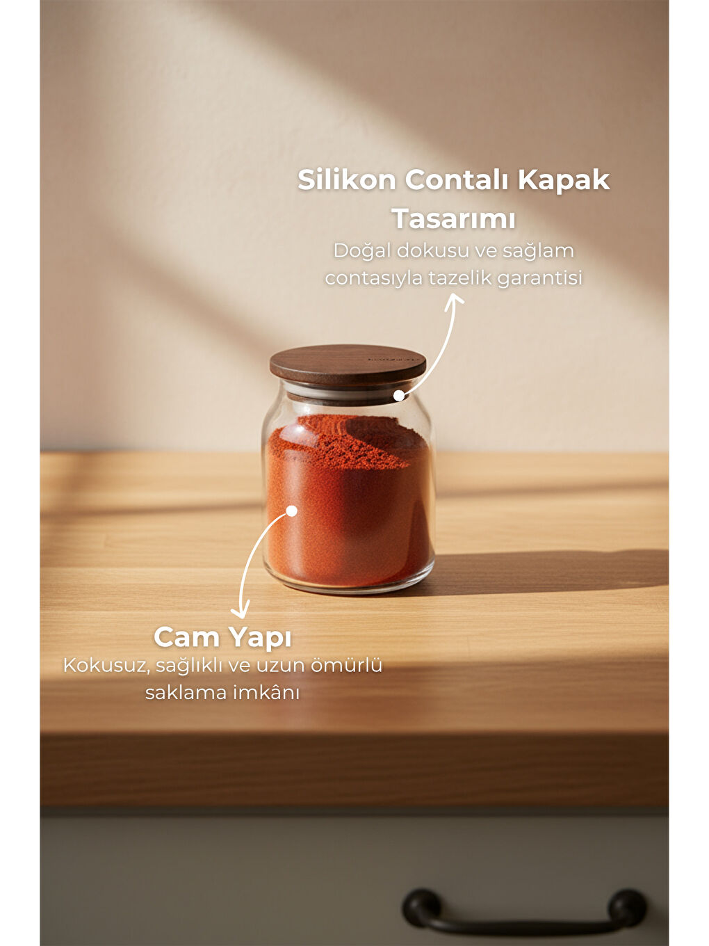 Kahverengi Nero - Bench - 8 Parça 2 Katlı Standlı Baharatlık Seti-6