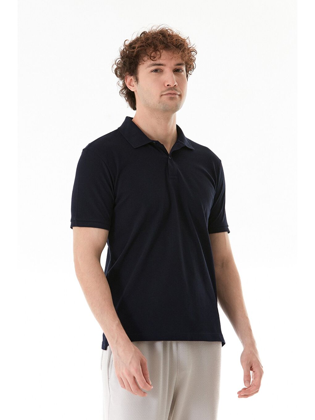 Lacivert Basic Polo Yaka Tişört