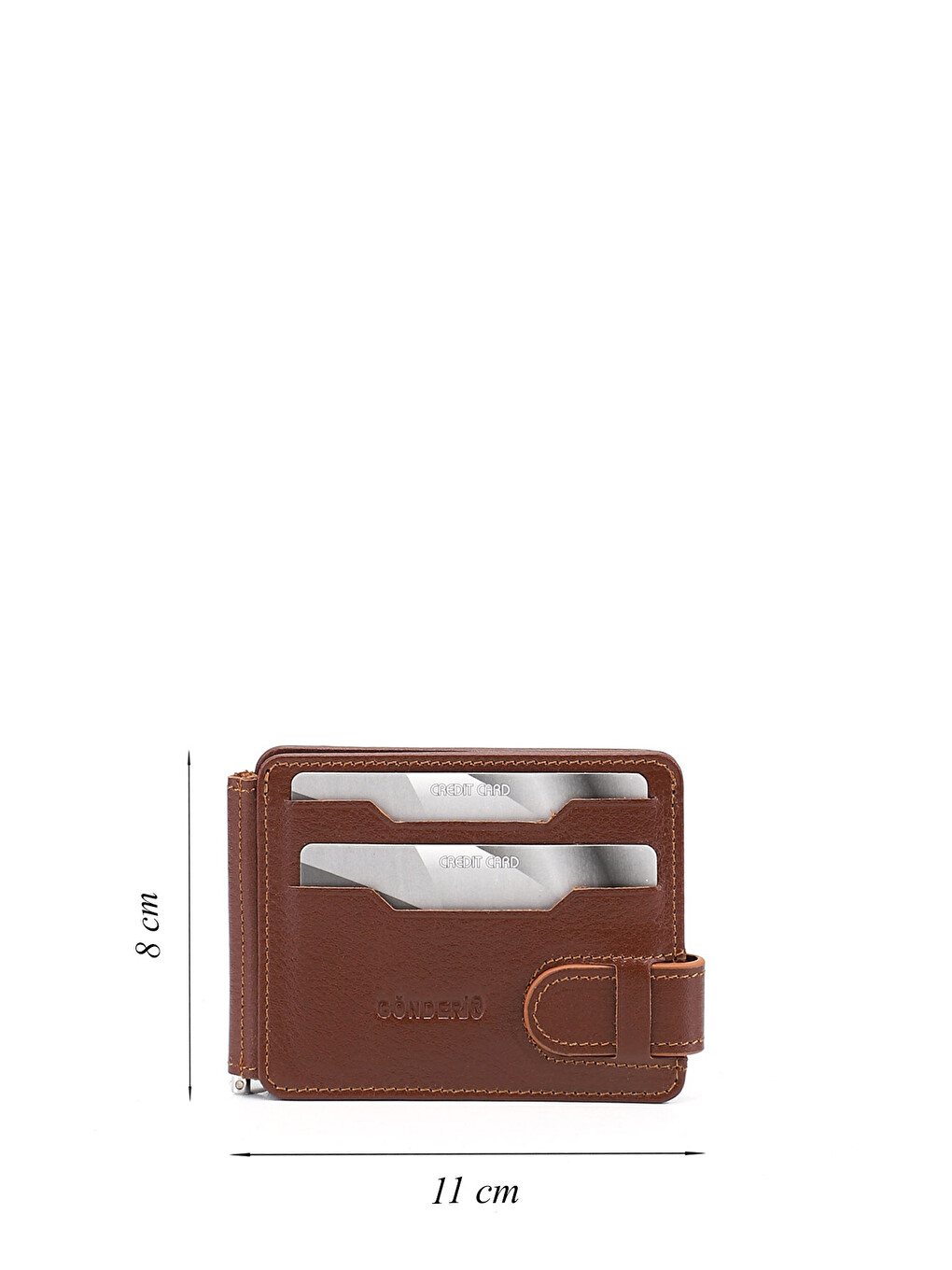 Kahverengi TABA KAHVE MEL. Hakiki Deri Unisex Kartlık-1