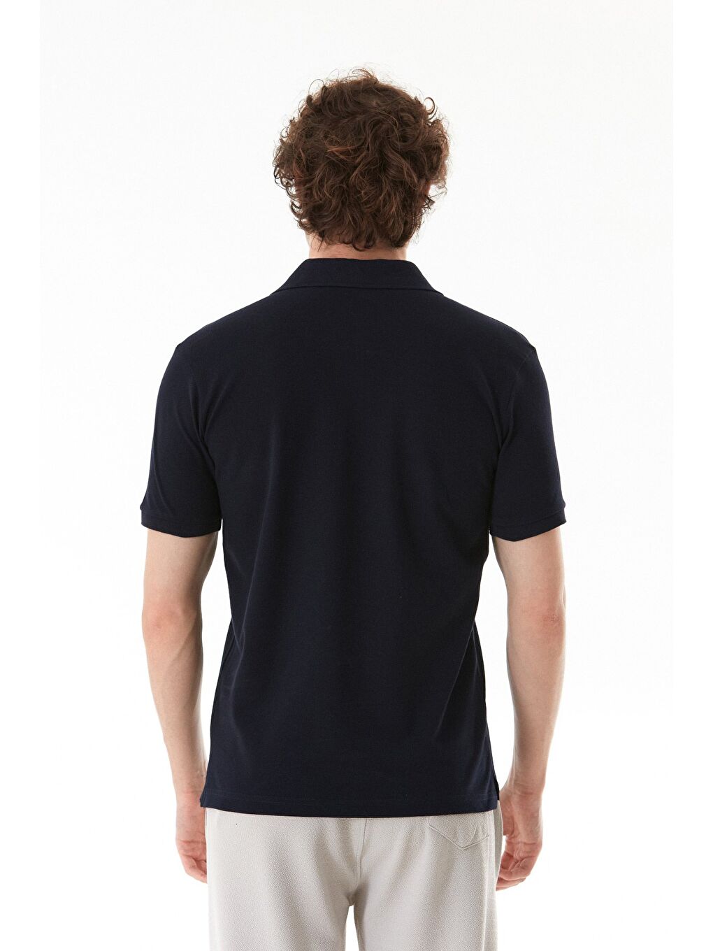 Lacivert Basic Polo Yaka Tişört-2