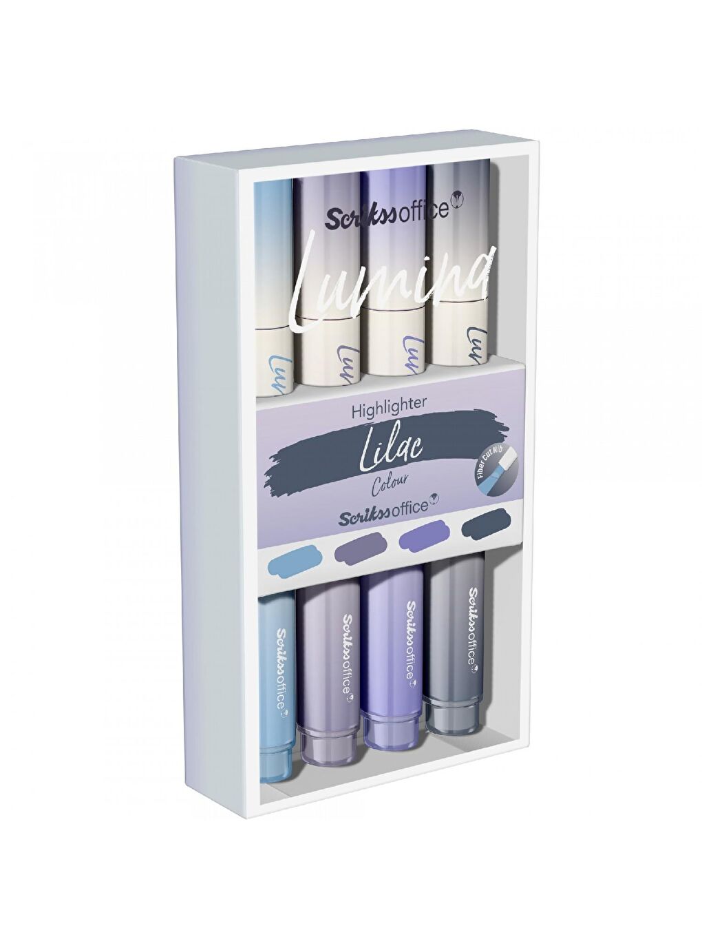 Lumina Fosforlu Kalem 4'lü Lilac-1