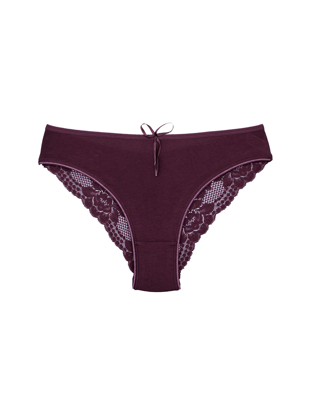 Karışık Pamuklu Arkası Dantel Kadın Külot 4'lü-3