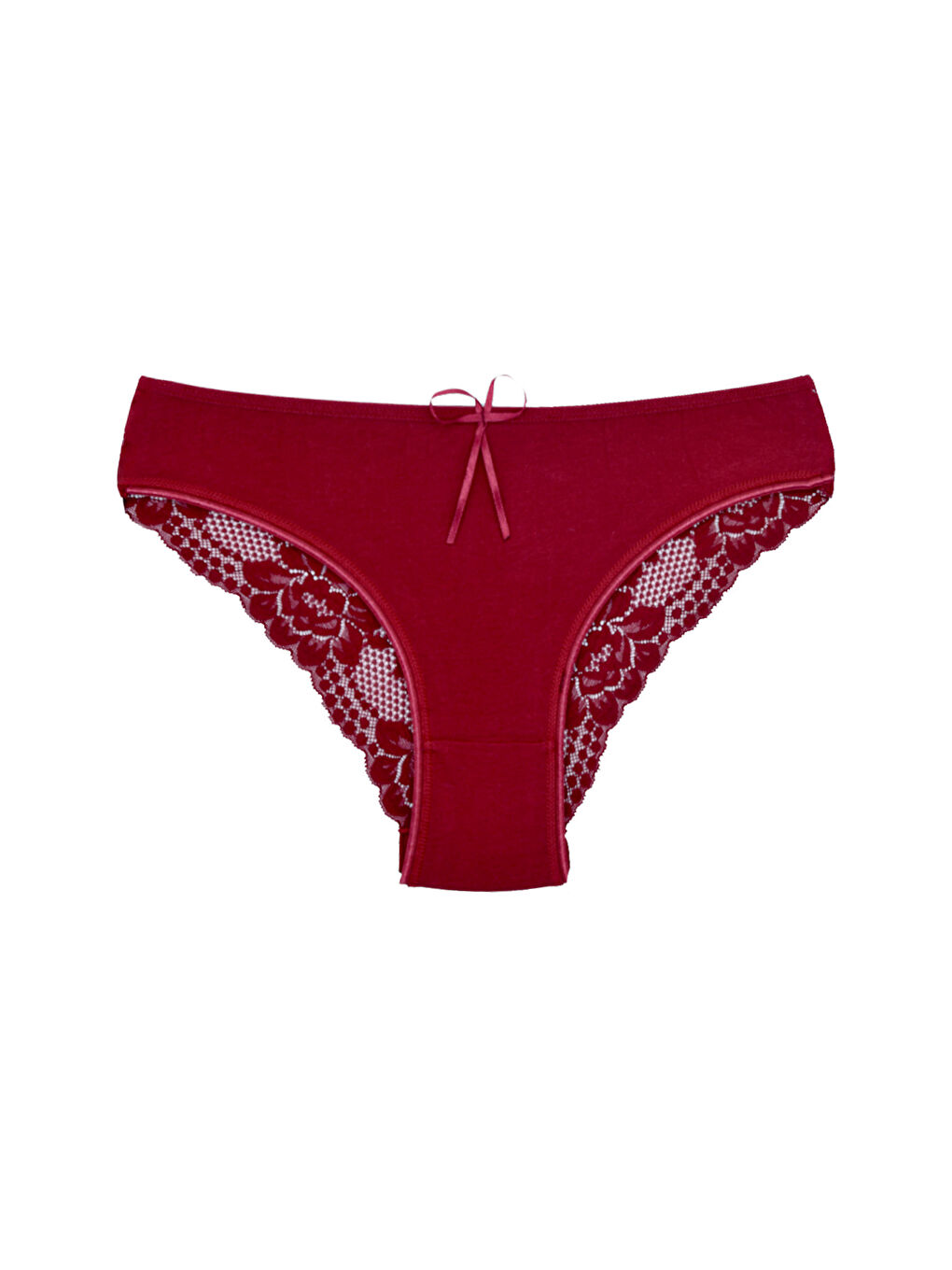 Karışık Pamuklu Arkası Dantel Kadın Külot 4'lü-4