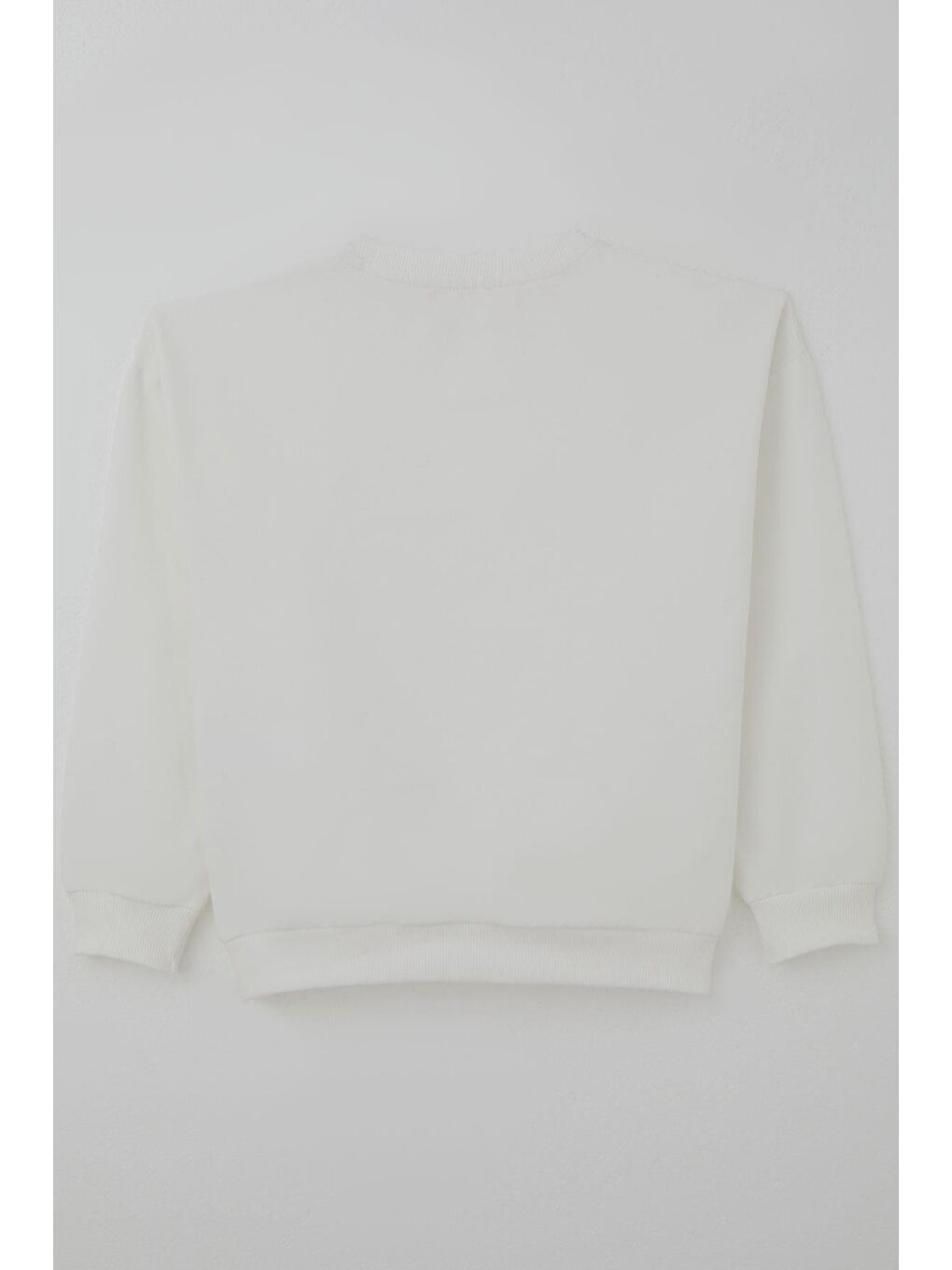 Kız Çocuk Sweatshirt Kelebek Aplike Nakışlı Ekru (8-12 Yaş)-1