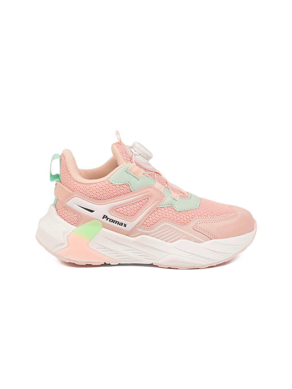 Pembe Pudra-Beyaz Misina Bağcıklı Kız Çocuk Spor Ayakkabı 2099 F-1