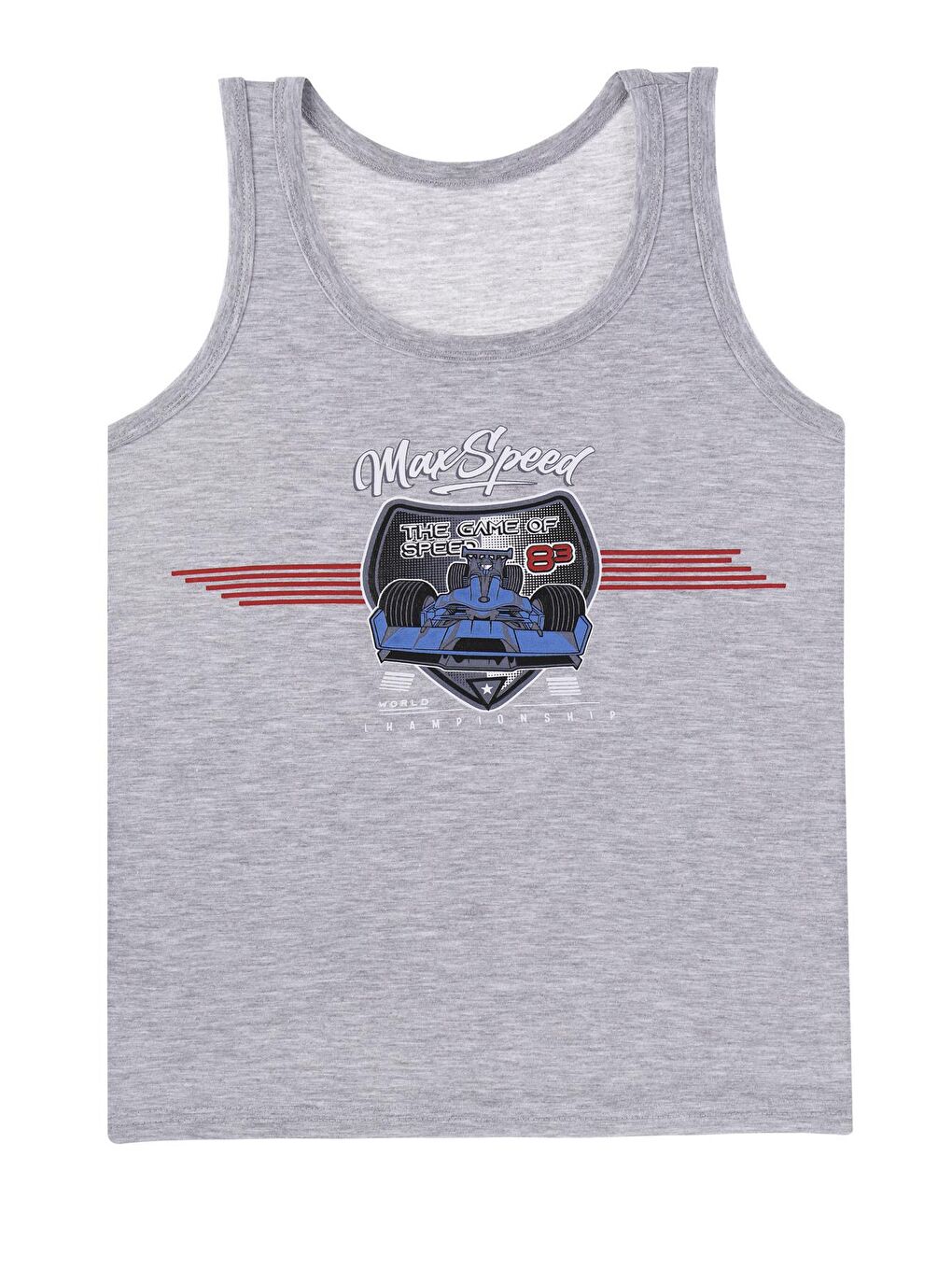 Karışık Erkek Çocuk Atlet Geniş Askılı Baskılı 5'li Paket Garson-1