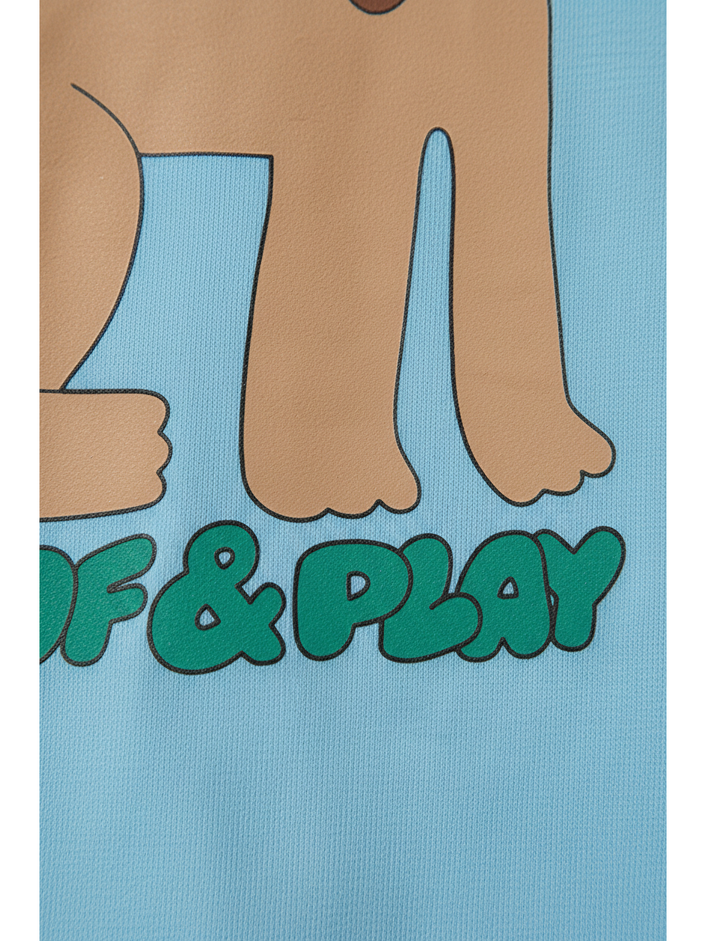 Karışık Çocuk Pamuklu Mavi Köpek Baskılı T-Shirt Ve Çizgili Şort Takım-4