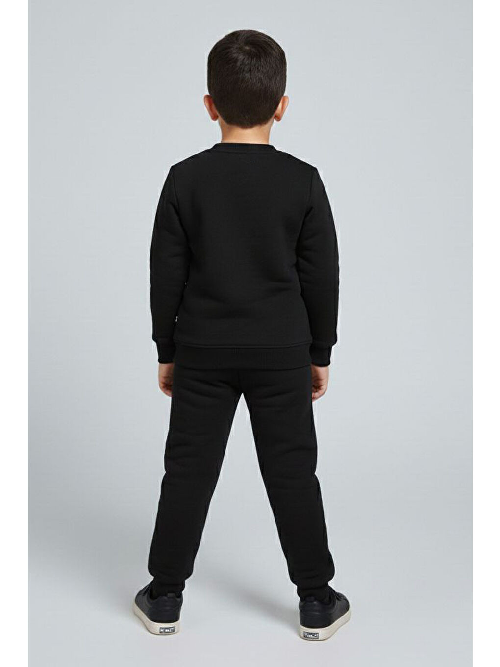 Erkek Çocuk Siyah Baskılı Şardonlu Pijama Takımı - 28097-SIYAH-1