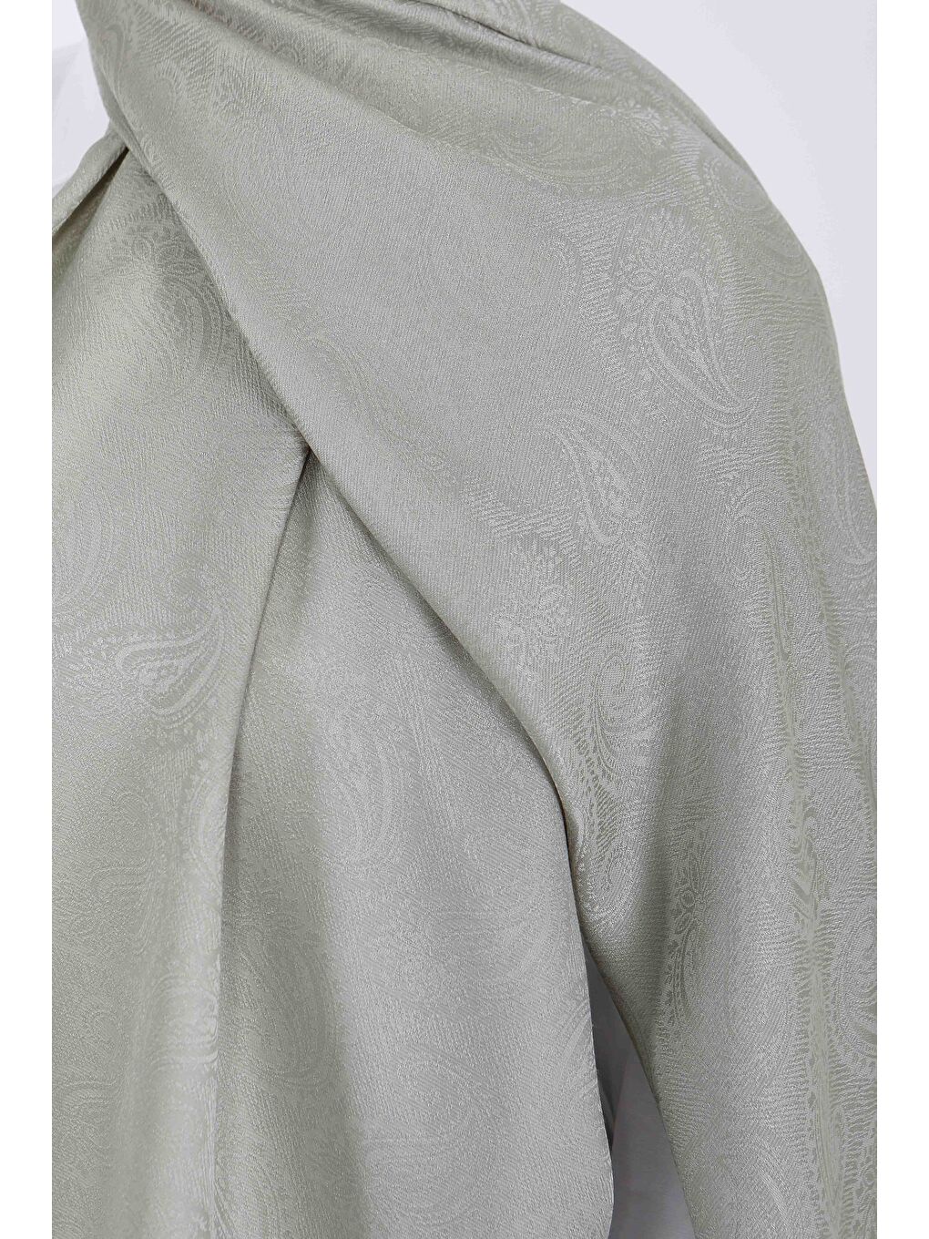 Yeşil Vintage Monagram Şal Mint - 27593-3