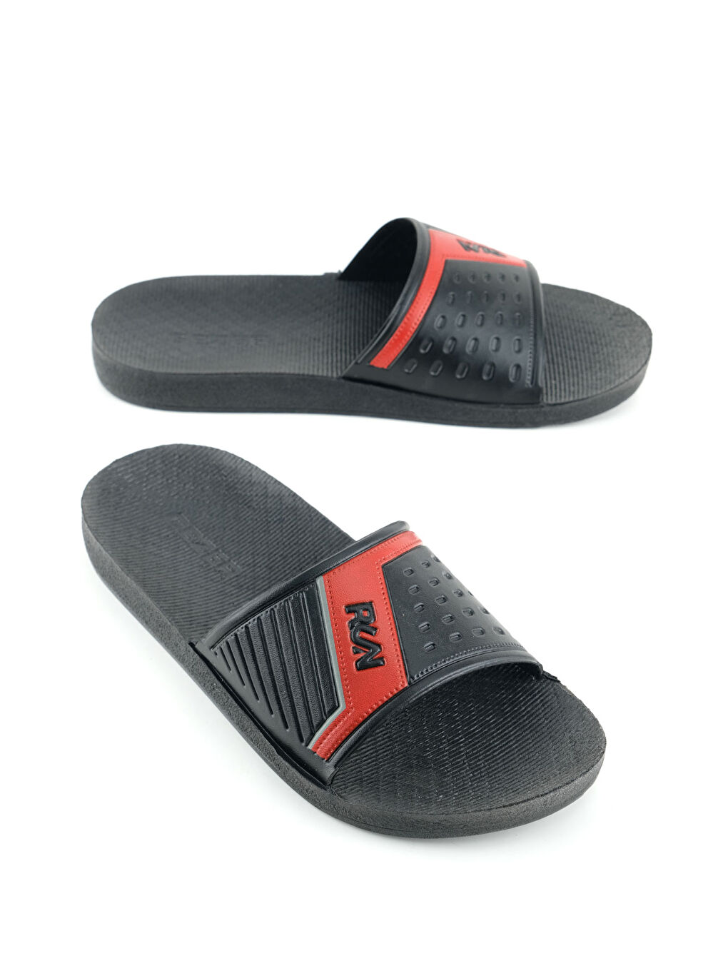 Kırmızı Erkek Yazlık PU Taban Suni Deri Islak Zemine Uygun Ev Bahçe Havuz Plaj Terlik