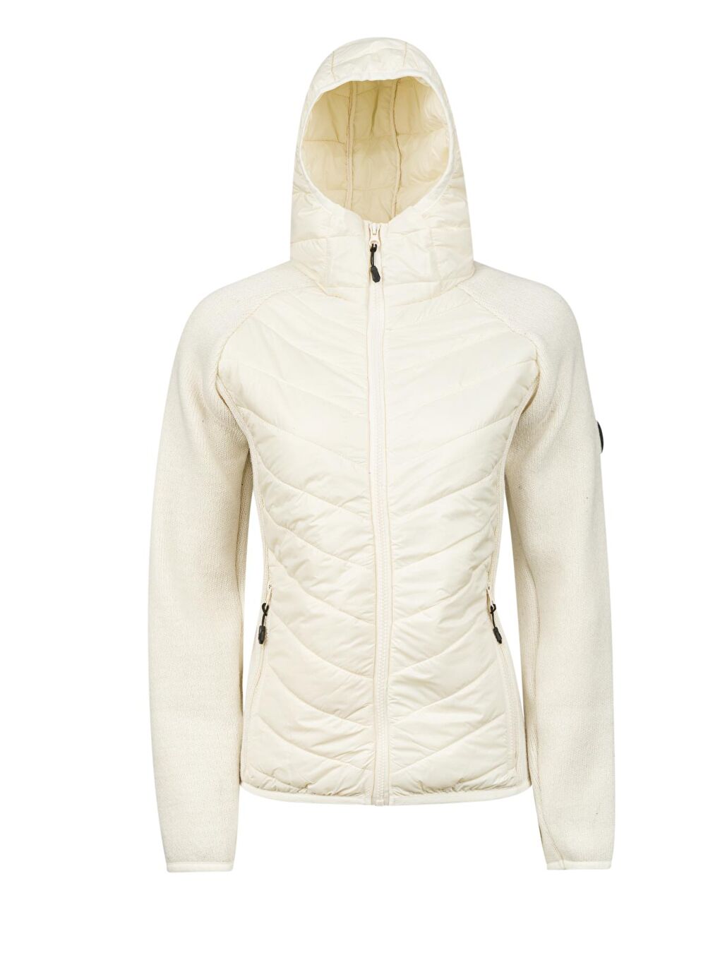 Lisa Kadın Kapüşonlu Tam Fermuarlı Sweat Ekru