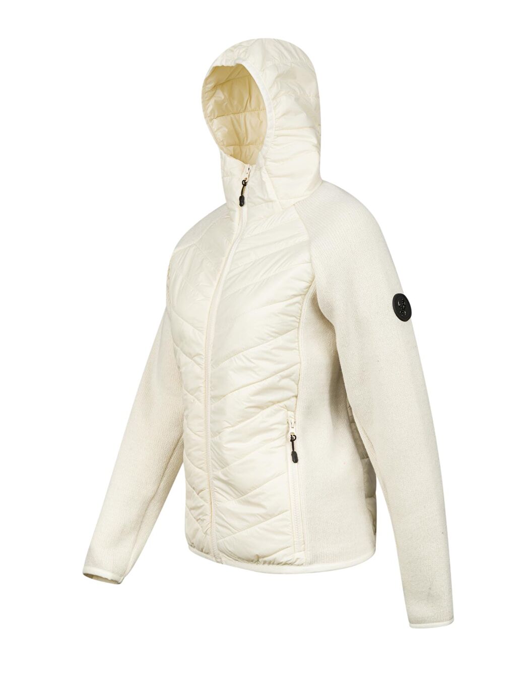 Lisa Kadın Kapüşonlu Tam Fermuarlı Sweat Ekru-1