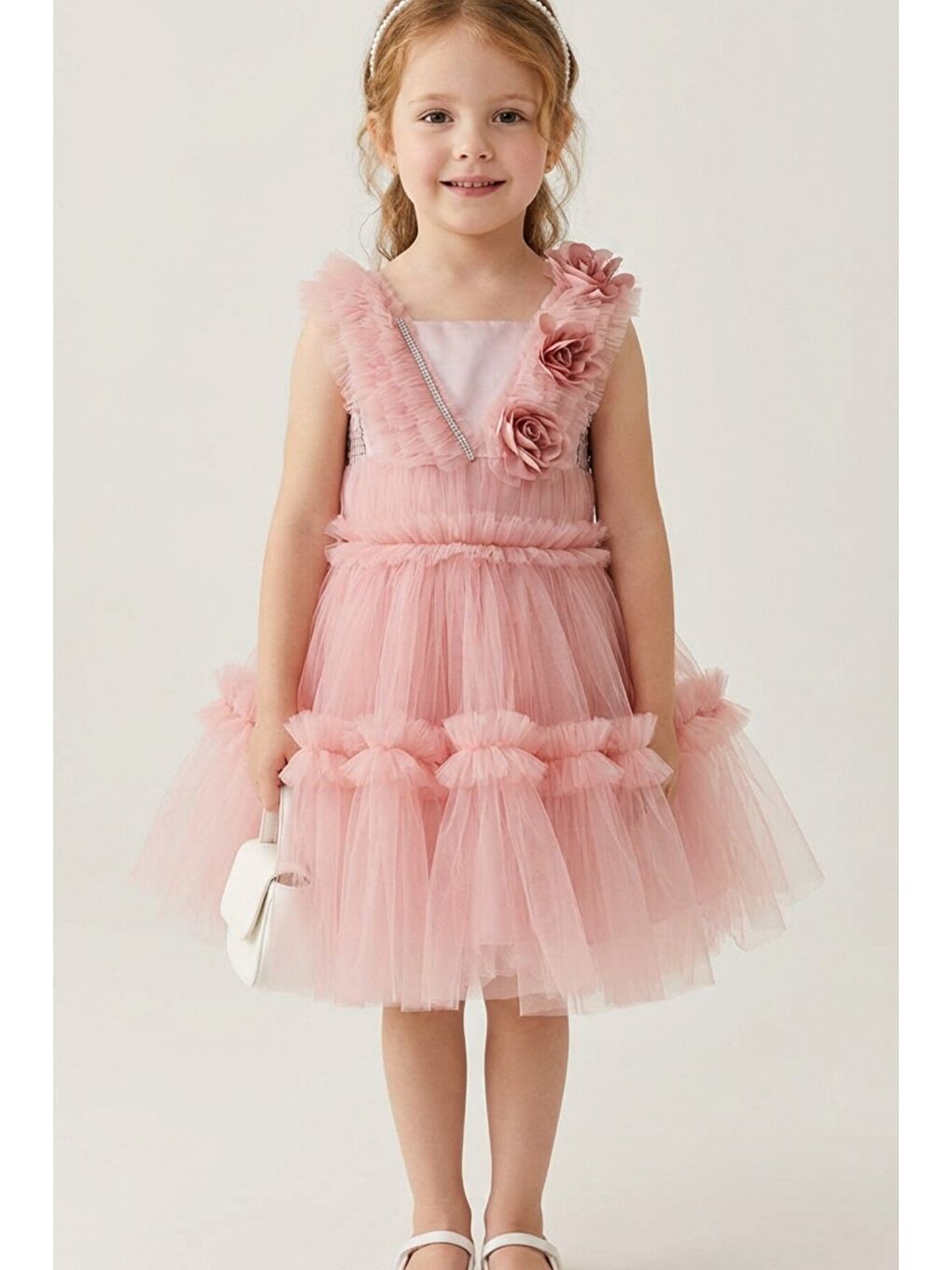 Pembe Kız Çocuk Abiye