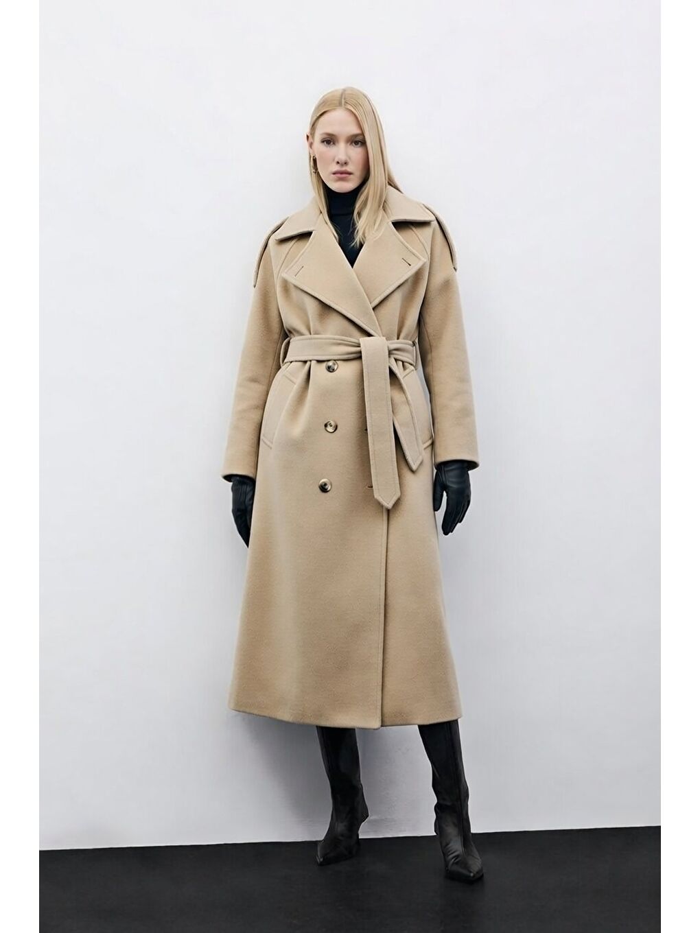 Kuşaklı Uzun Kaban - Bej-1