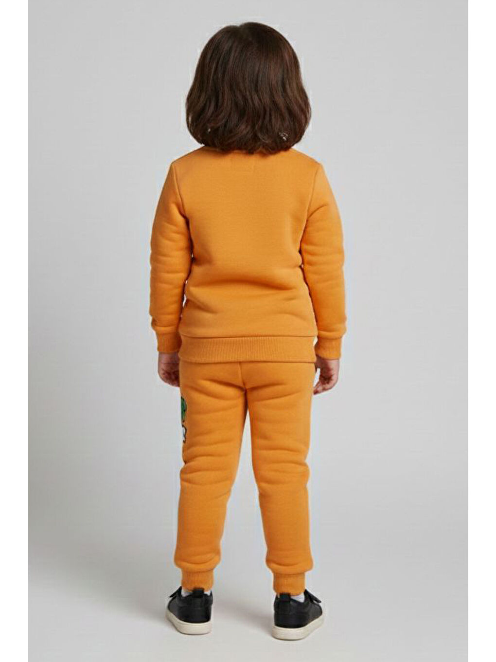 Sarı Erkek Çocuk Hardal Baskılı Şardonlu Pijama Takımı - 28100-HARDAL-1