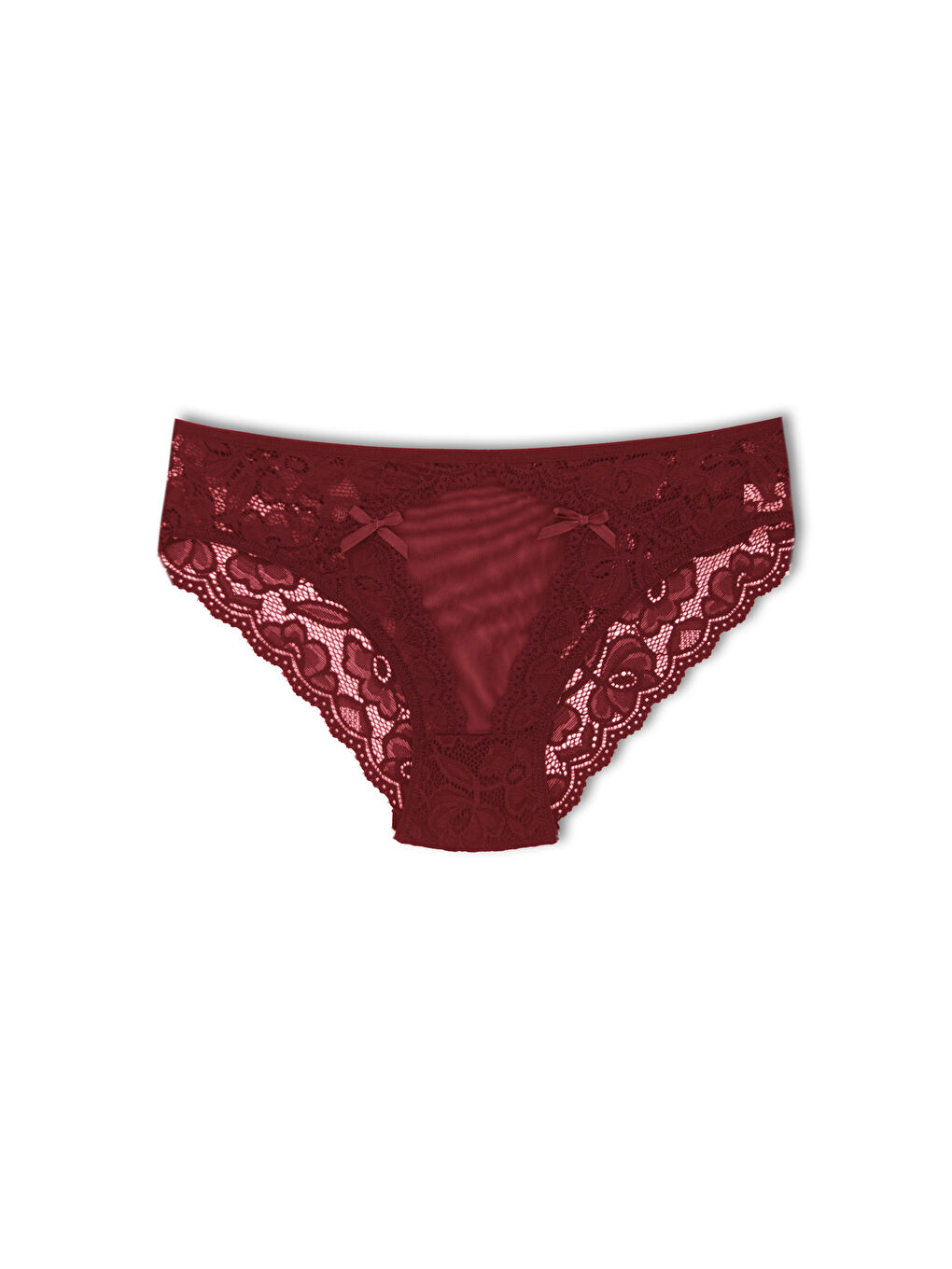 Karışık Dantelli Tüllü Kadın Külot 4'lü-3