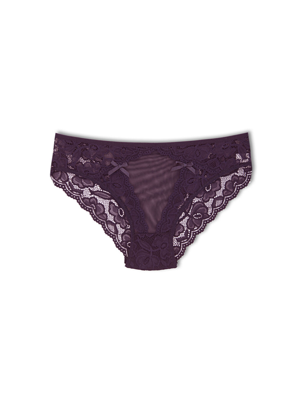 Karışık Dantelli Tüllü Kadın Külot 4'lü-4