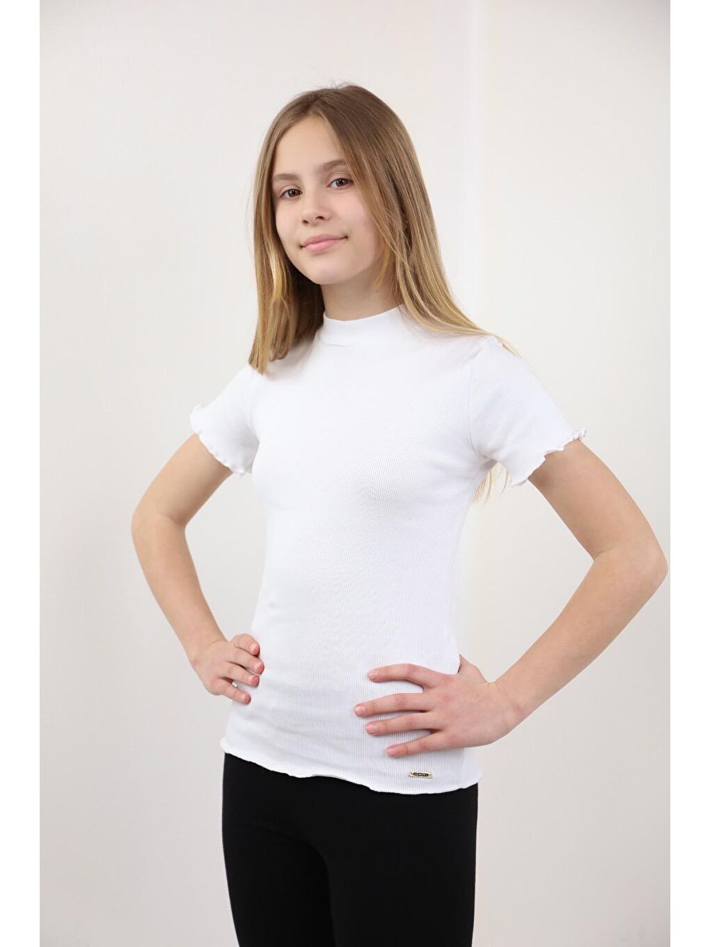 Ekru Kız Çocuk Okul Tişört