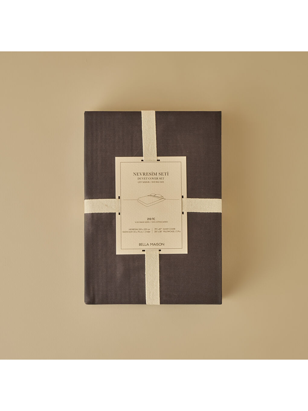 %100 Pamuk Saten Supreme Basic Çift Kişilik Nevresim Seti Antrasit (200x220 cm)-4