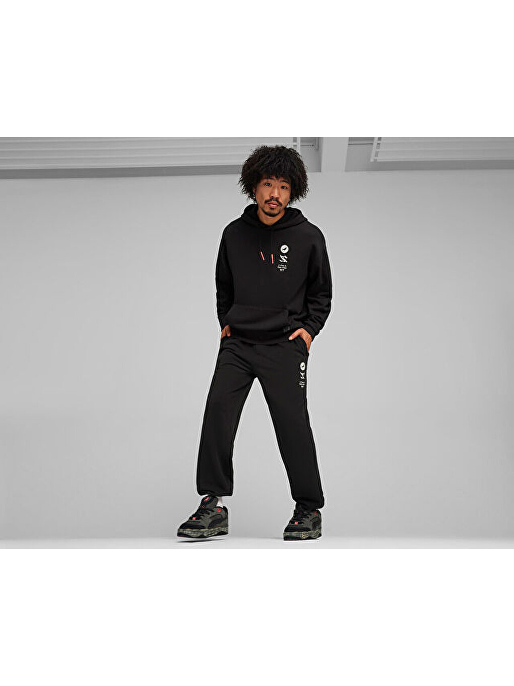 Puma X Staple Graphic Hoodie Erkek Günlük Sweatshirt 62472501 Siyah-2