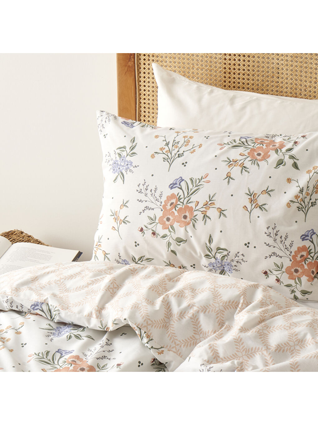 Karışık %100 Pamuk Ranforce Gwen Çift Kişilik Nevresim Seti (200x220 cm)-3