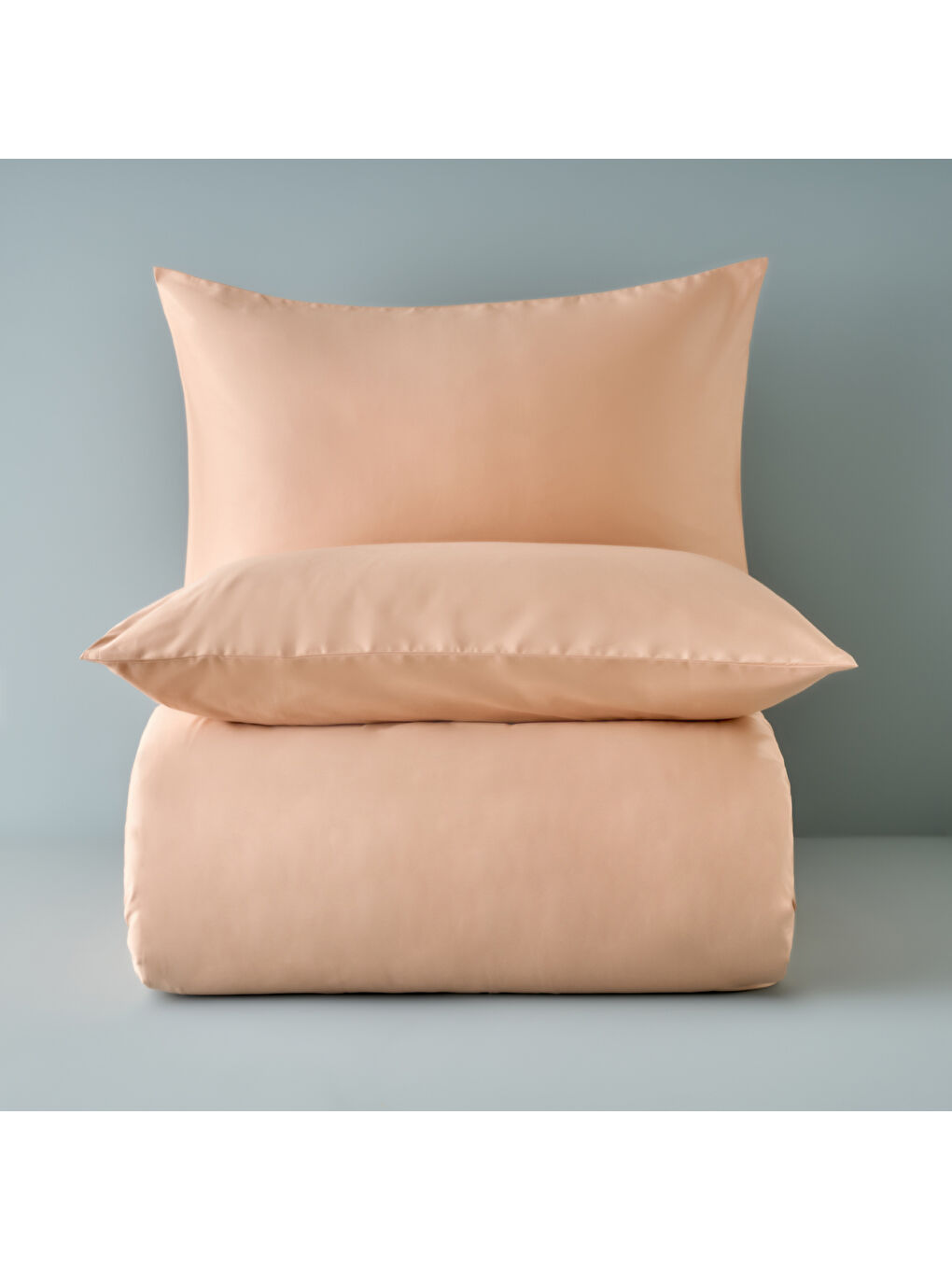 Pembe %100 Pamuk Saten Supreme Çift Kişilik Nevresim Seti Somon (200x220 cm)-3
