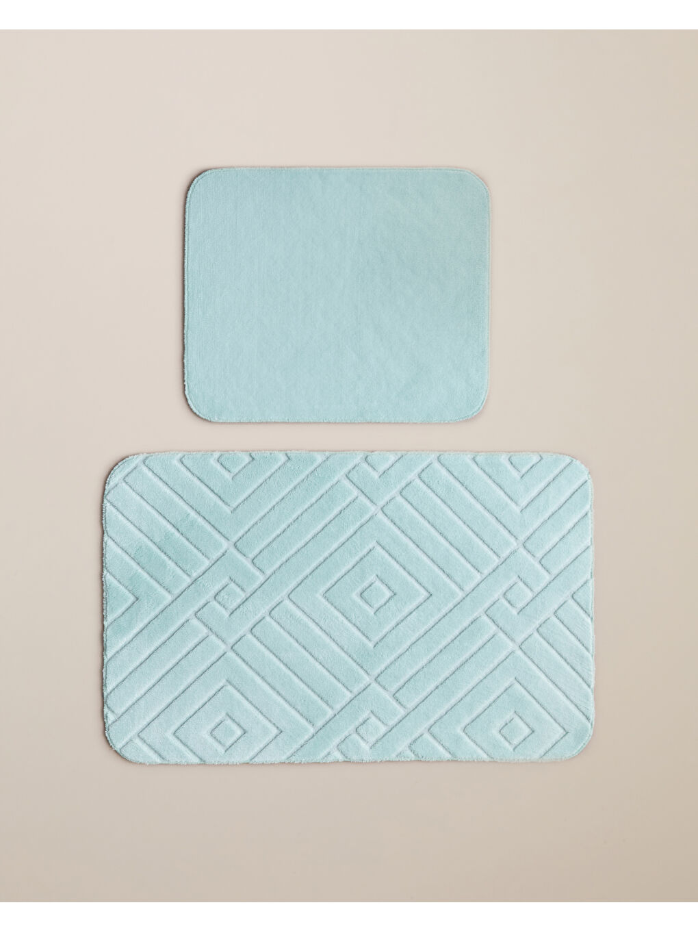 Turkuaz Twillow Banyo Paspası Seti 60x100 cm + 50x60 cm Su Yeşili