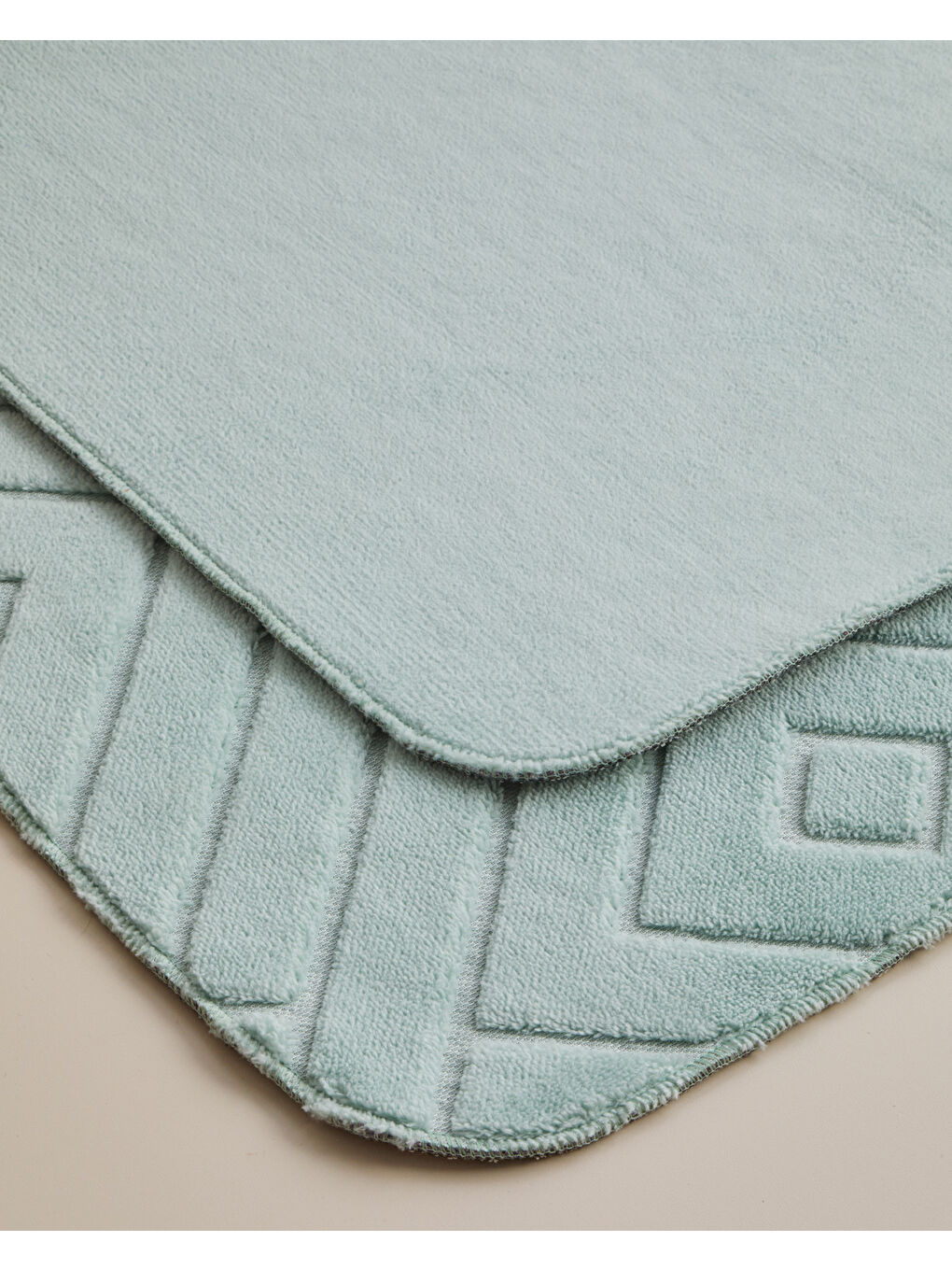 Turkuaz Twillow Banyo Paspası Seti 60x100 cm + 50x60 cm Su Yeşili-1