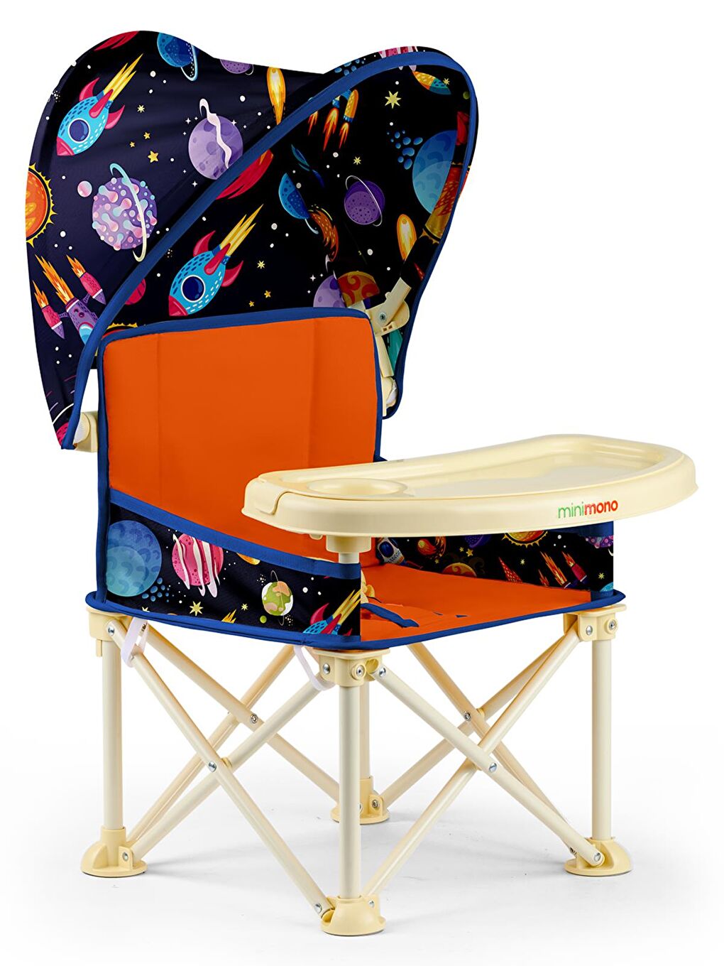 Tenteli Portatif Mama Sandalyesi - Turuncu