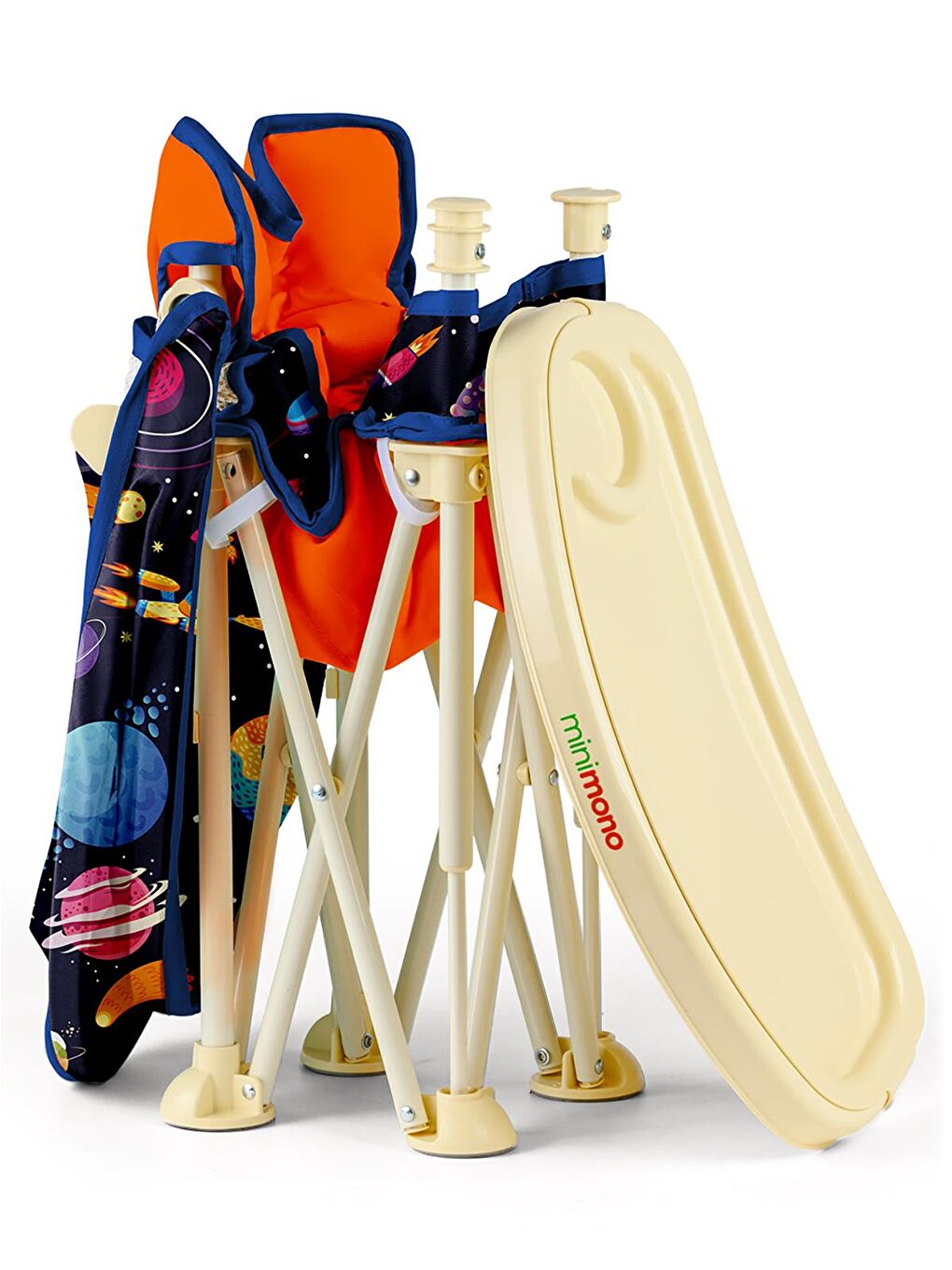 Tenteli Portatif Mama Sandalyesi - Turuncu-3