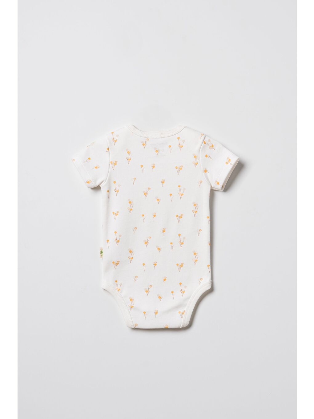 Karışık Unisex Bebek Pamuklu Ekru 2'Li Kısa Kollu Body Seti - Desenli Ve Ayıcık Baskılı-5