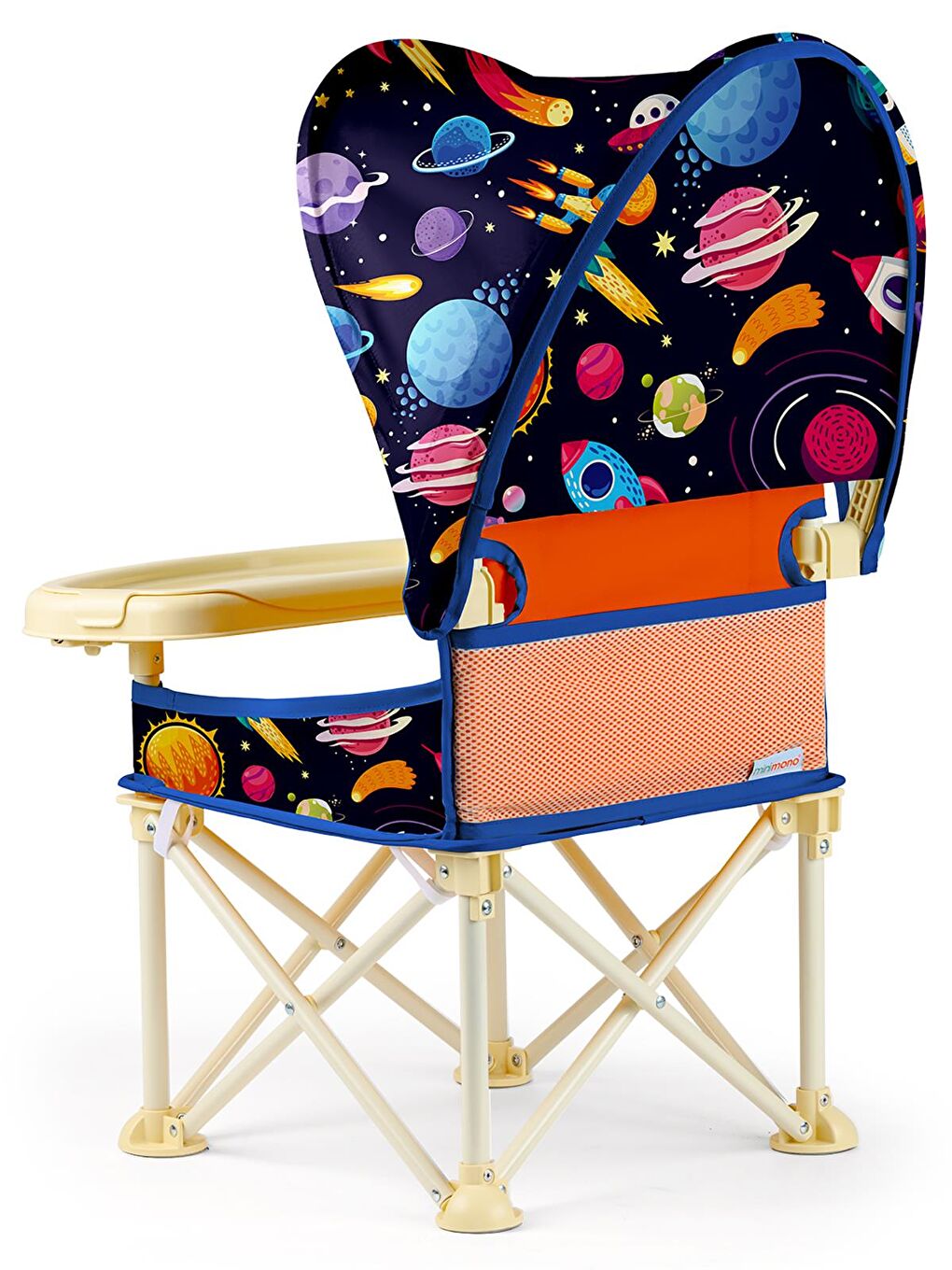 Tenteli Portatif Mama Sandalyesi - Turuncu-7