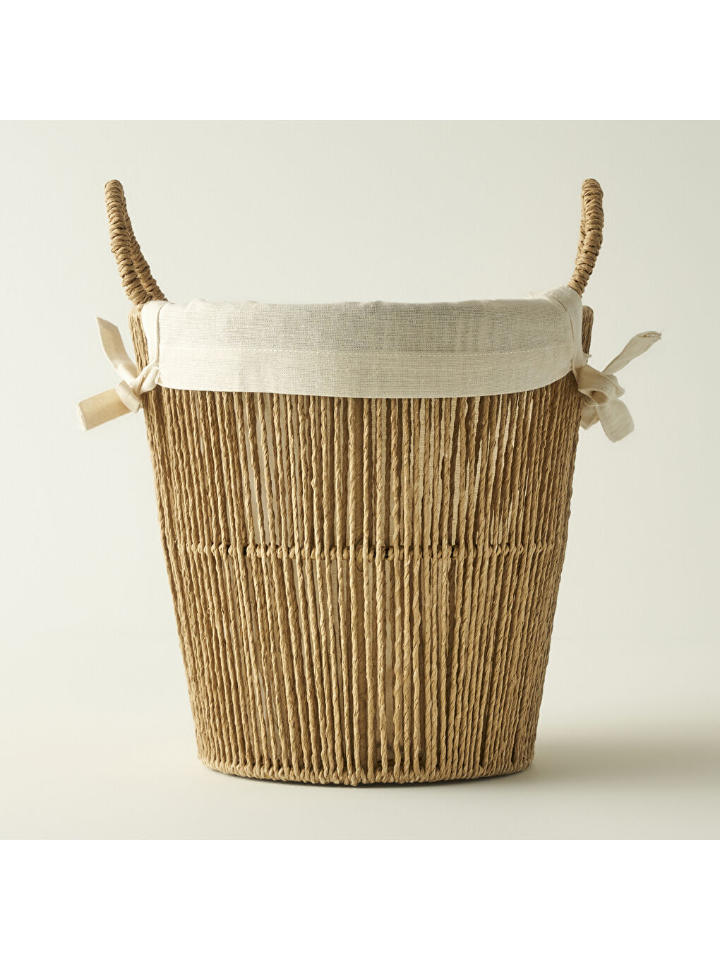 Bej Fall İçi Bezli Sepet Naturel (30x22x30 cm)