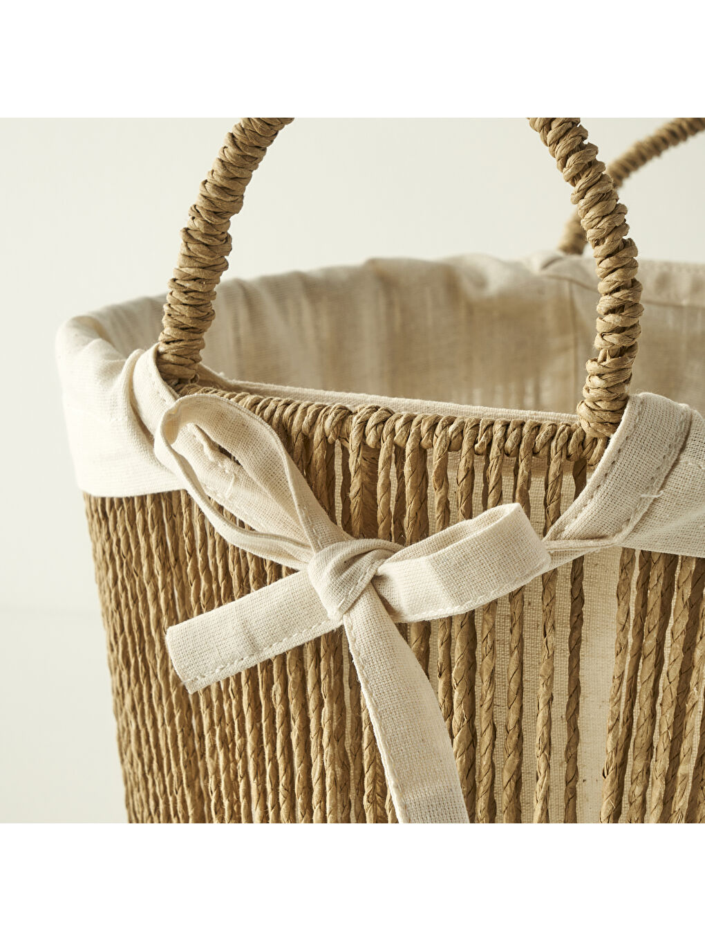 Bej Fall İçi Bezli Sepet Naturel (30x22x30 cm)-1