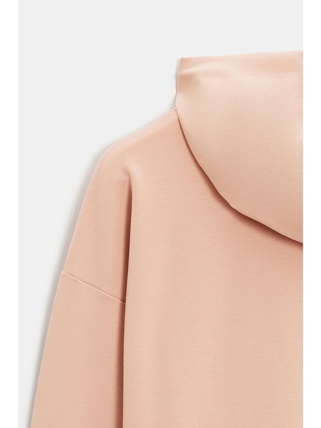 Pembe Koyu Pudra Kadın Oversize Kapüşonlu Basic Hoodie Sweatshirt-3